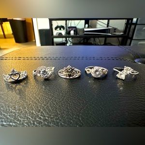 Assorted crown and mock engagement rings